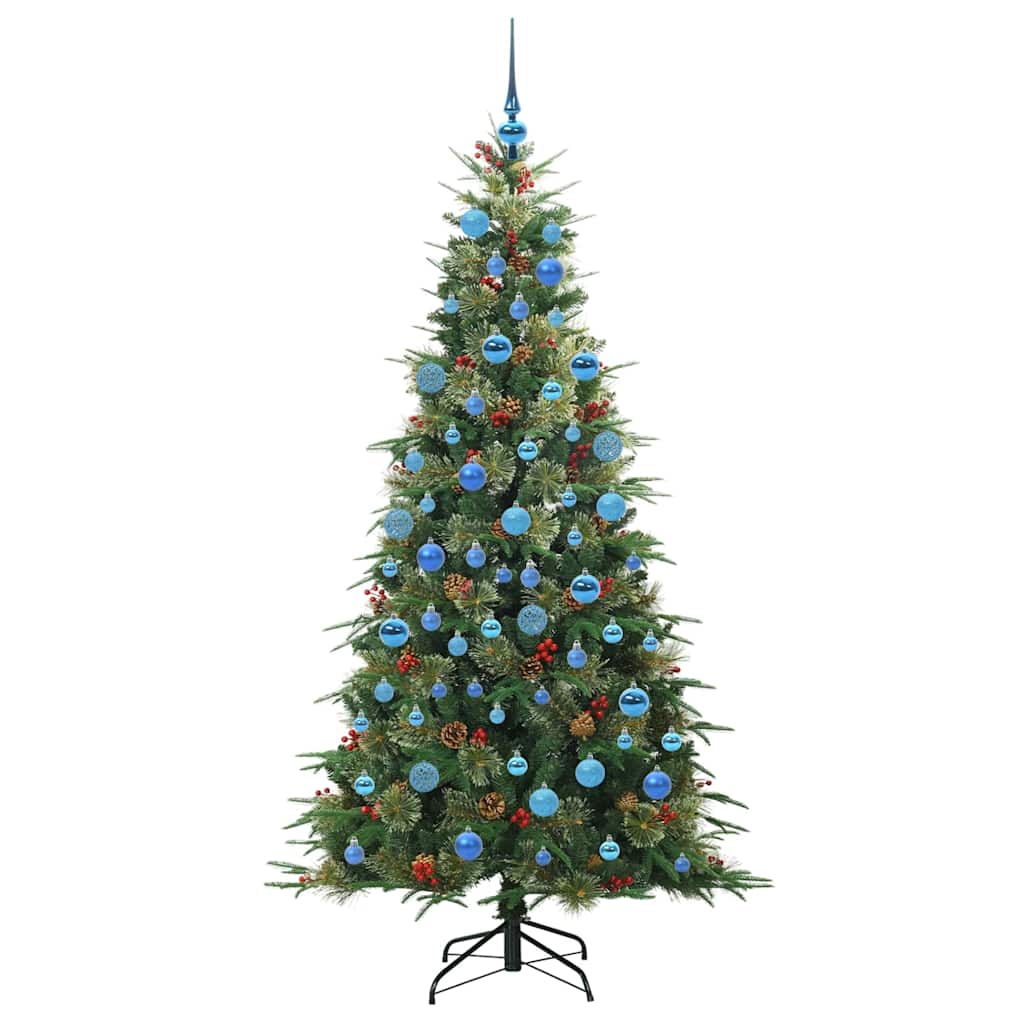vidaXL Artificial Hinged Christmas Tree Green 180 cm PE and PVC - 51261