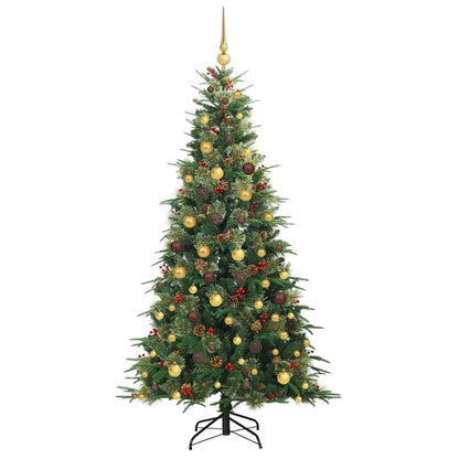 vidaXL Artificial Hinged Christmas Tree Green 210 cm PE and PVC - 51272