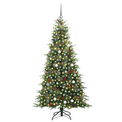 vidaXL Artificial Hinged Christmas Tree Green 210 cm PE and PVC - 51277