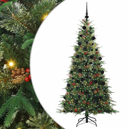 vidaXL Artificial Hinged Christmas Tree Green 210 cm PE and PVC - 51286