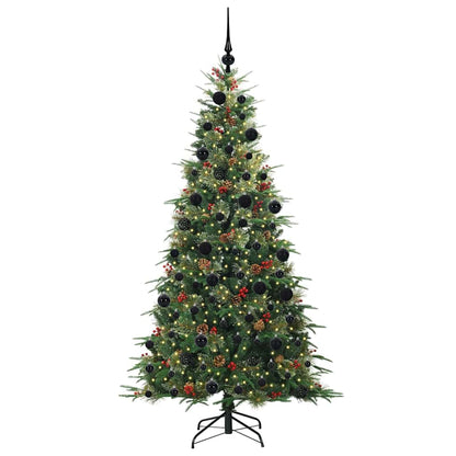 vidaXL Artificial Hinged Christmas Tree Green 210 cm PE and PVC - 51286
