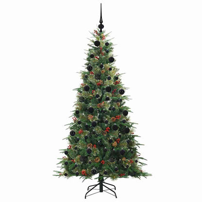 vidaXL Artificial Hinged Christmas Tree Green 210 cm PE and PVC - 51286