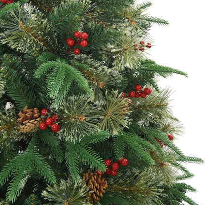vidaXL Artificial Hinged Christmas Tree Green 210 cm PE and PVC - 51288