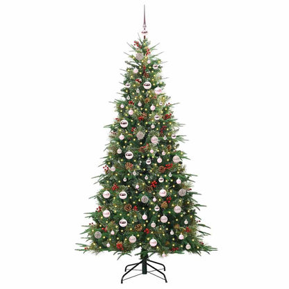 vidaXL Artificial Hinged Christmas Tree Green 210 cm PE and PVC - 51288
