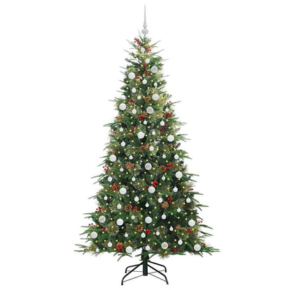 vidaXL Artificial Hinged Christmas Tree Green 210 cm PE and PVC - 51289
