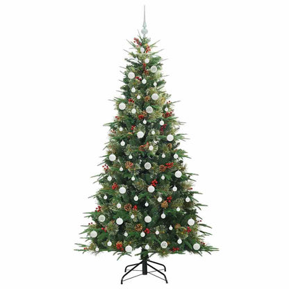 vidaXL Artificial Hinged Christmas Tree Green 210 cm PE and PVC - 51289