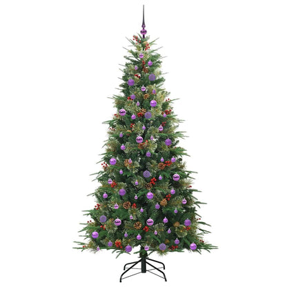 vidaXL Artificial Hinged Christmas Tree Green 210 cm PE and PVC - 51291