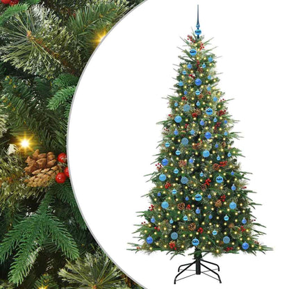 vidaXL Artificial Hinged Christmas Tree Green 210 cm PE and PVC - 51300