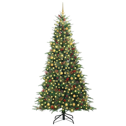 vidaXL Artificial Hinged Christmas Tree Green 240 cm PE and PVC - 51303