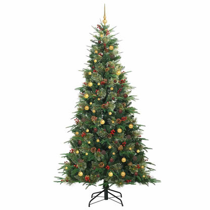 vidaXL Artificial Hinged Christmas Tree Green 240 cm PE and PVC - 51303