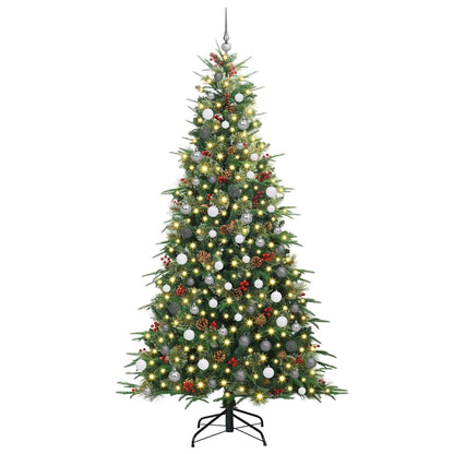 vidaXL Artificial Hinged Christmas Tree Green 240 cm PE and PVC - 51308