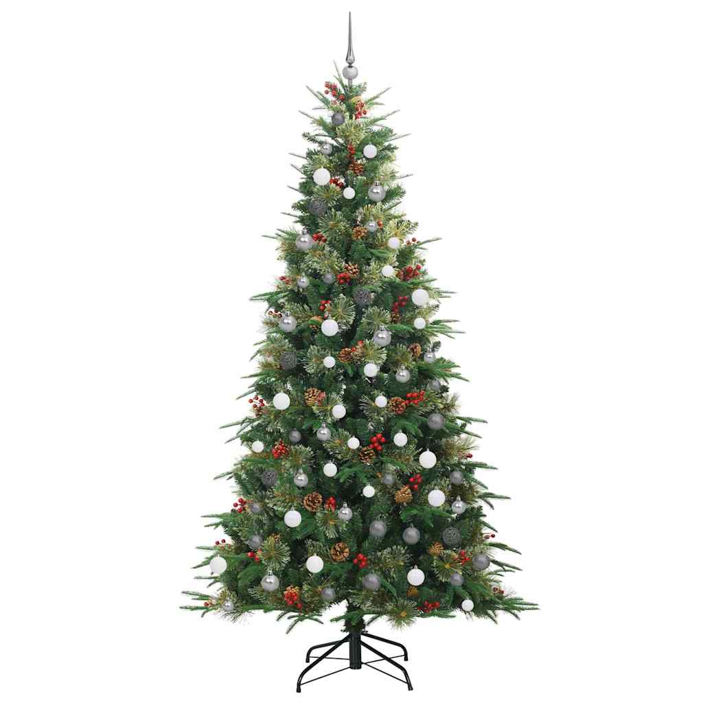 vidaXL Artificial Hinged Christmas Tree Green 240 cm PE and PVC - 51308