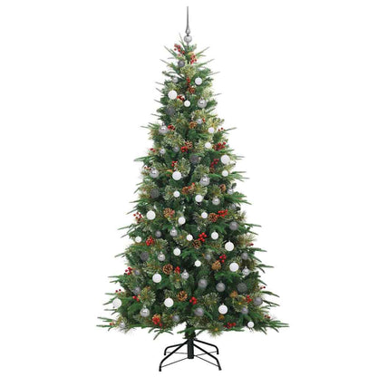 vidaXL Artificial Hinged Christmas Tree Green 240 cm PE and PVC - 51308
