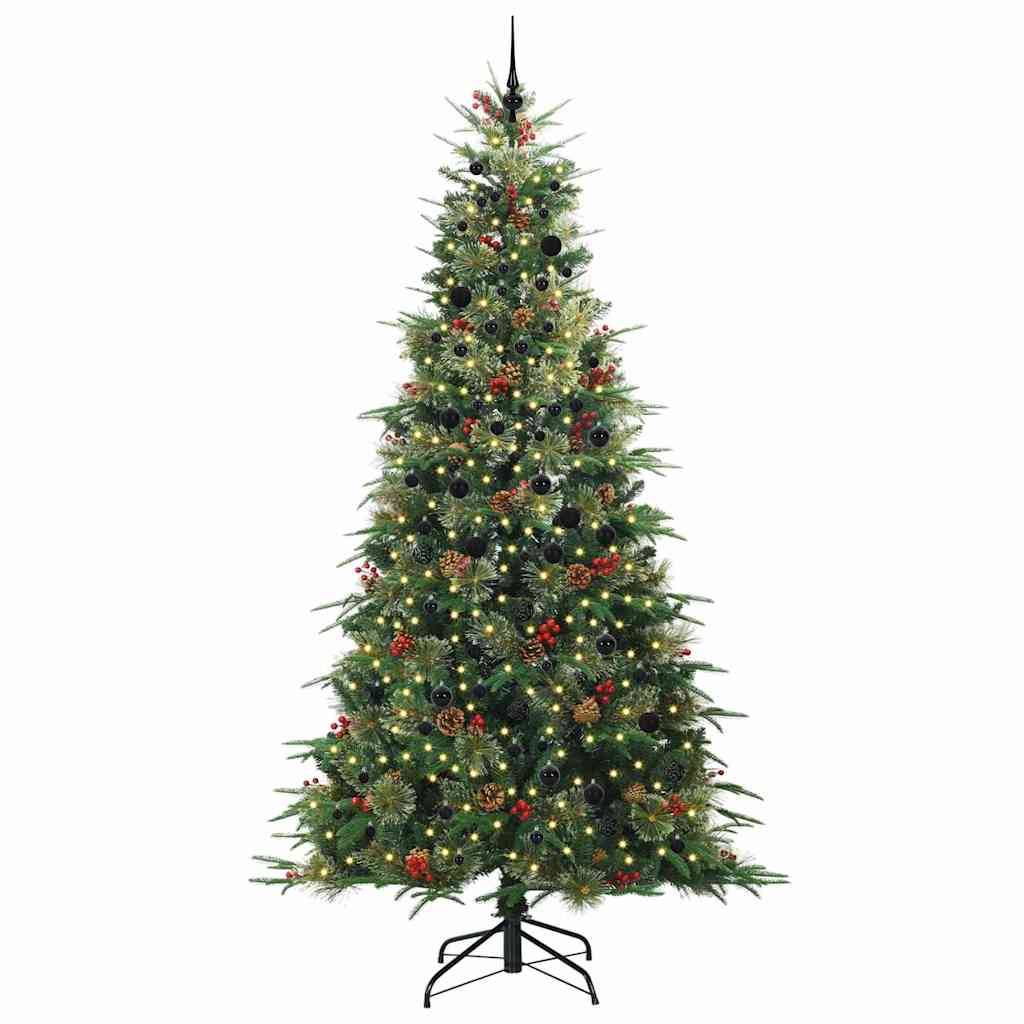 vidaXL Artificial Hinged Christmas Tree Green 240 cm PE and PVC - 51315