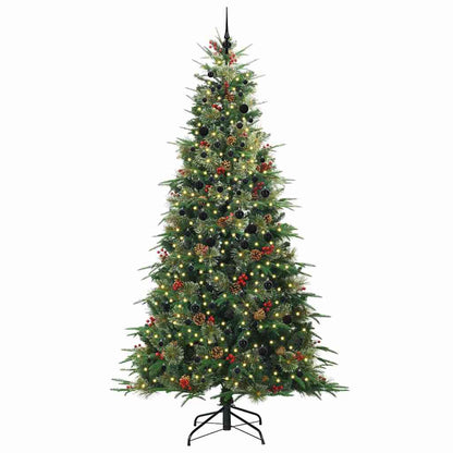 vidaXL Artificial Hinged Christmas Tree Green 240 cm PE and PVC - 51315