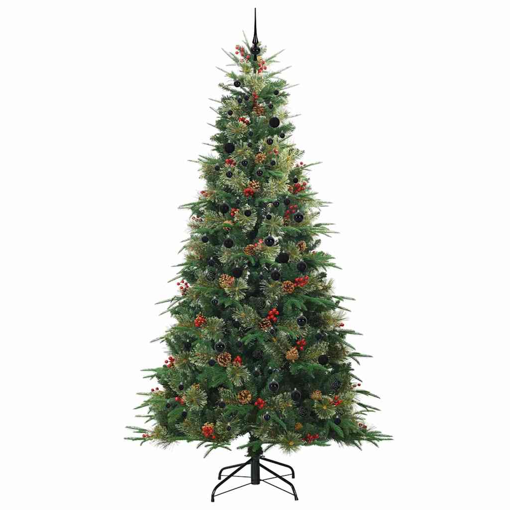 vidaXL Artificial Hinged Christmas Tree Green 240 cm PE and PVC - 51315