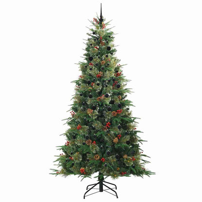 vidaXL Artificial Hinged Christmas Tree Green 240 cm PE and PVC - 51315