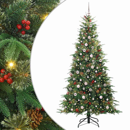 vidaXL Artificial Hinged Christmas Tree Green 240 cm PE and PVC - 51319