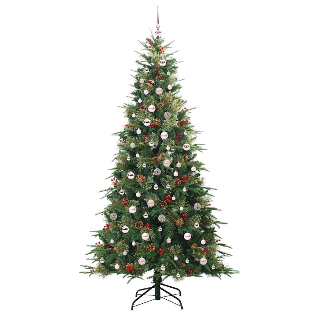 vidaXL Artificial Hinged Christmas Tree Green 240 cm PE and PVC - 51319
