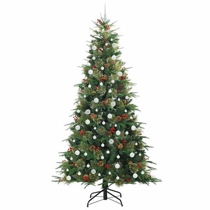 vidaXL Artificial Hinged Christmas Tree Green 240 cm PE and PVC - 51328
