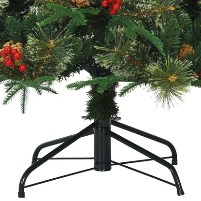 vidaXL Artificial Hinged Christmas Tree Green 240 cm PE and PVC - 51332