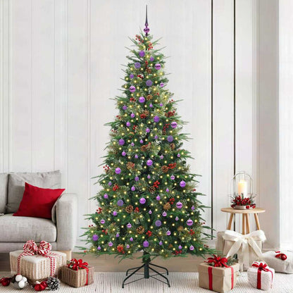 vidaXL Artificial Hinged Christmas Tree Green 240 cm PE and PVC - 51332