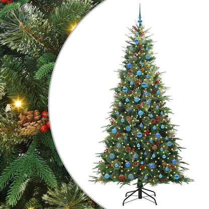 vidaXL Artificial Hinged Christmas Tree Green 240 cm PE and PVC - 51333