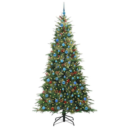 vidaXL Artificial Hinged Christmas Tree Green 240 cm PE and PVC - 51333