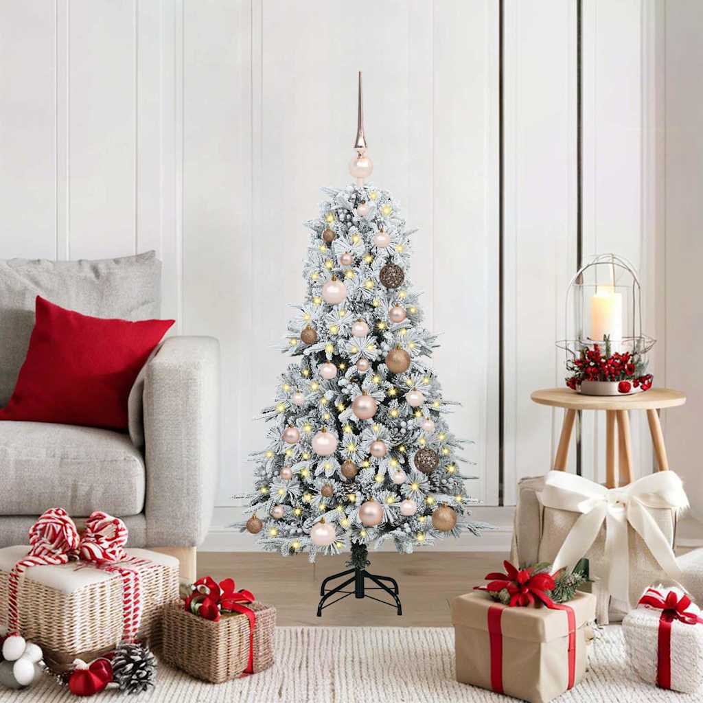 vidaXL Artificial Hinged Christmas Tree White 120 cm PE and PVC - 51347