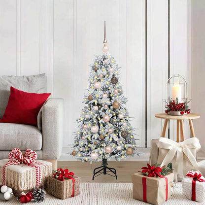 vidaXL Artificial Hinged Christmas Tree White 120 cm PE and PVC - 51347