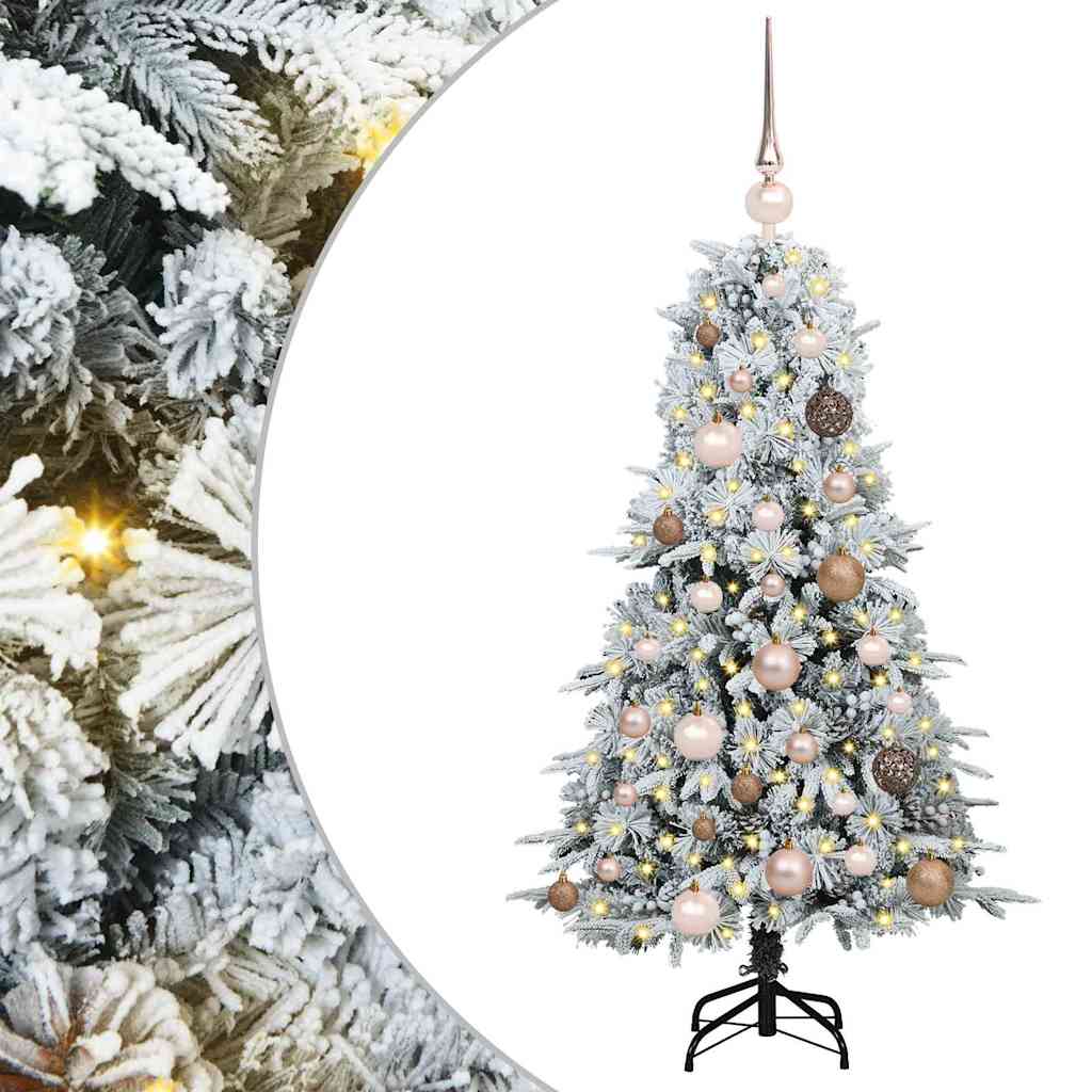 vidaXL Artificial Hinged Christmas Tree White 120 cm PE and PVC - 51347