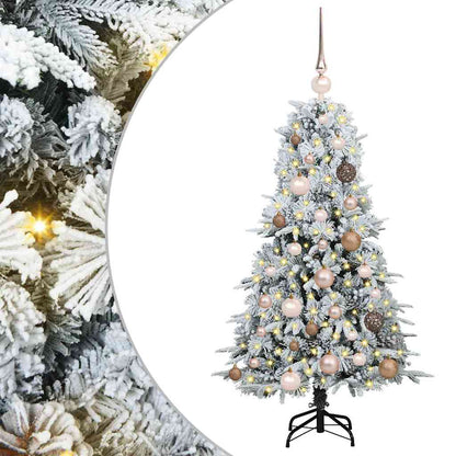 vidaXL Artificial Hinged Christmas Tree White 120 cm PE and PVC - 51347