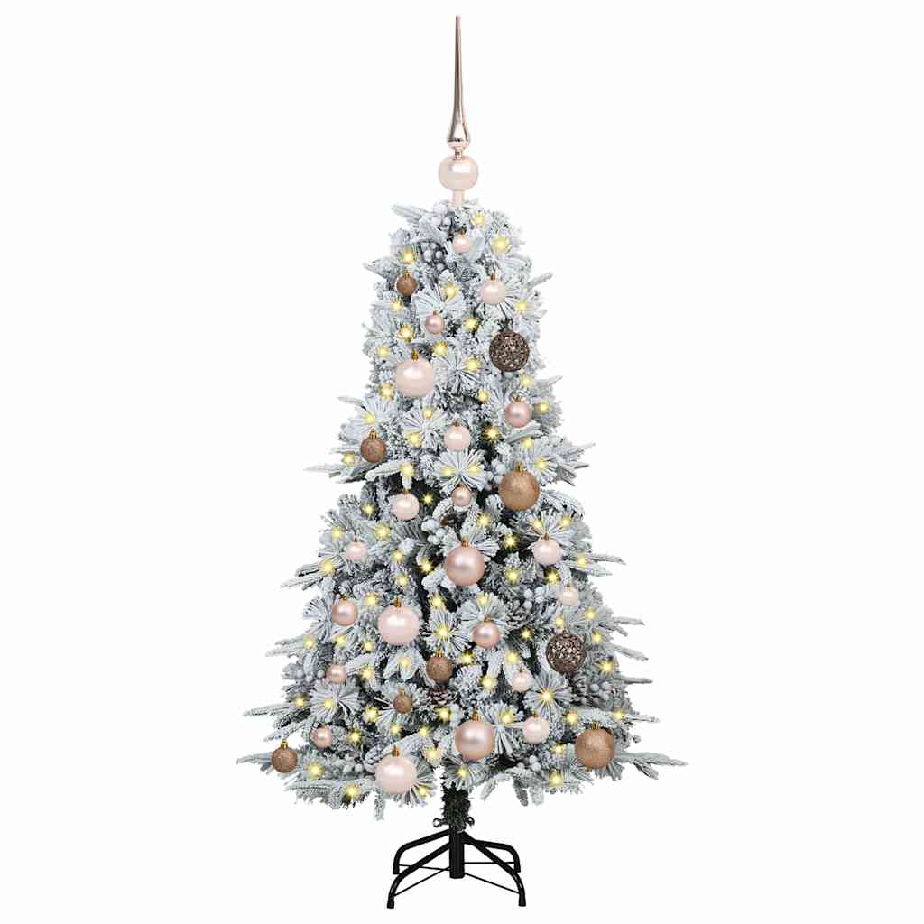 vidaXL Artificial Hinged Christmas Tree White 120 cm PE and PVC - 51347