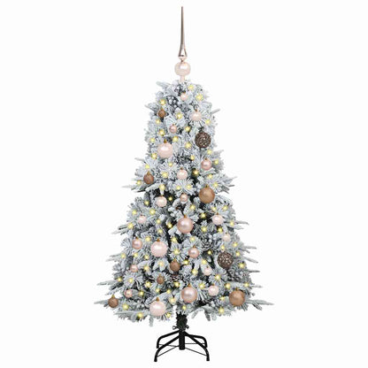 vidaXL Artificial Hinged Christmas Tree White 120 cm PE and PVC - 51347