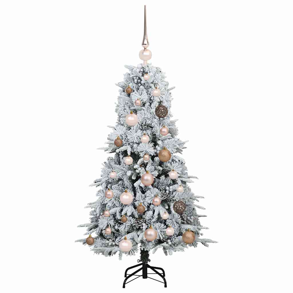 vidaXL Artificial Hinged Christmas Tree White 120 cm PE and PVC - 51347