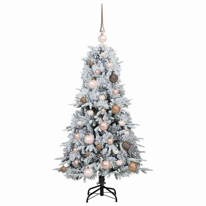 vidaXL Artificial Hinged Christmas Tree White 120 cm PE and PVC - 51347