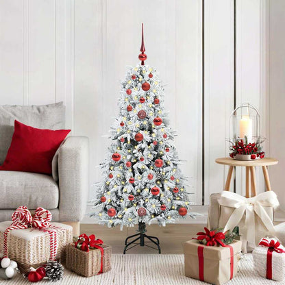 vidaXL Artificial Hinged Christmas Tree White 120 cm PE and PVC - 51360