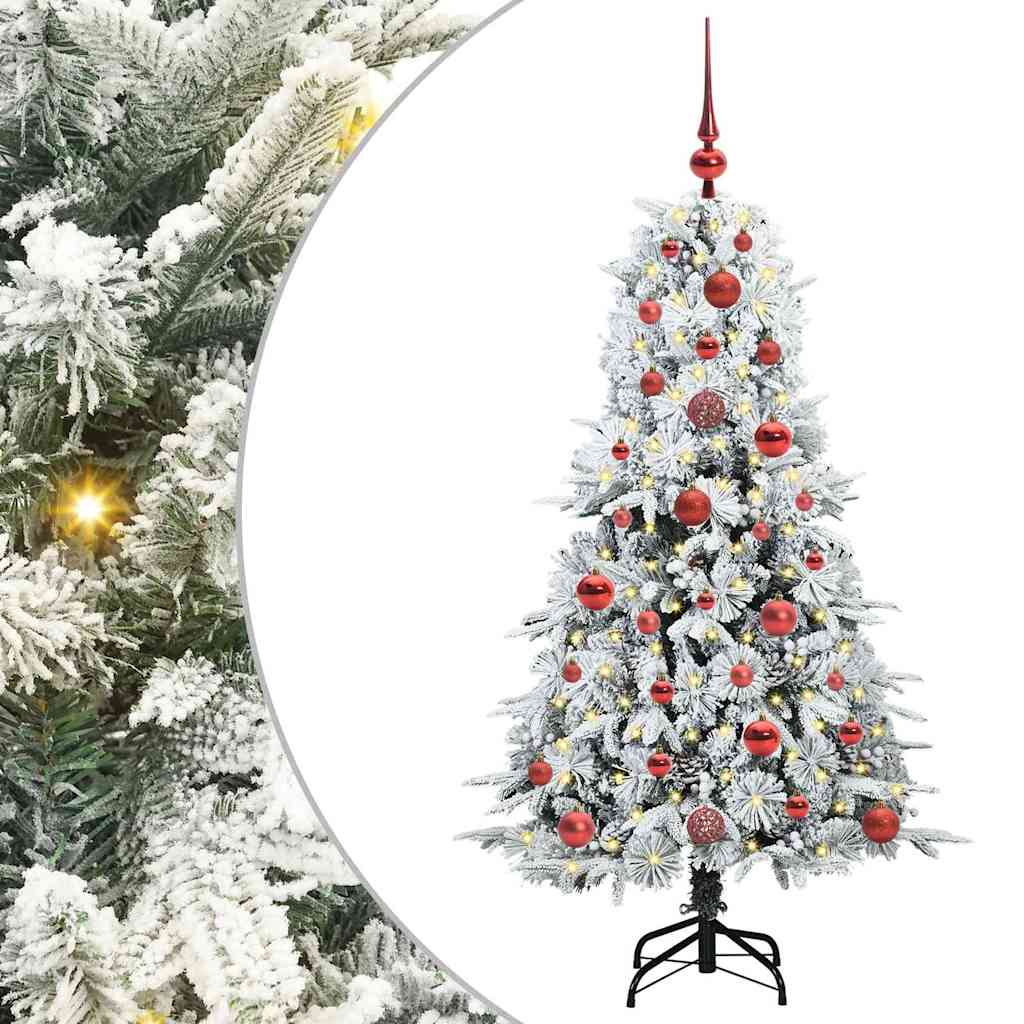 vidaXL Artificial Hinged Christmas Tree White 120 cm PE and PVC - 51360