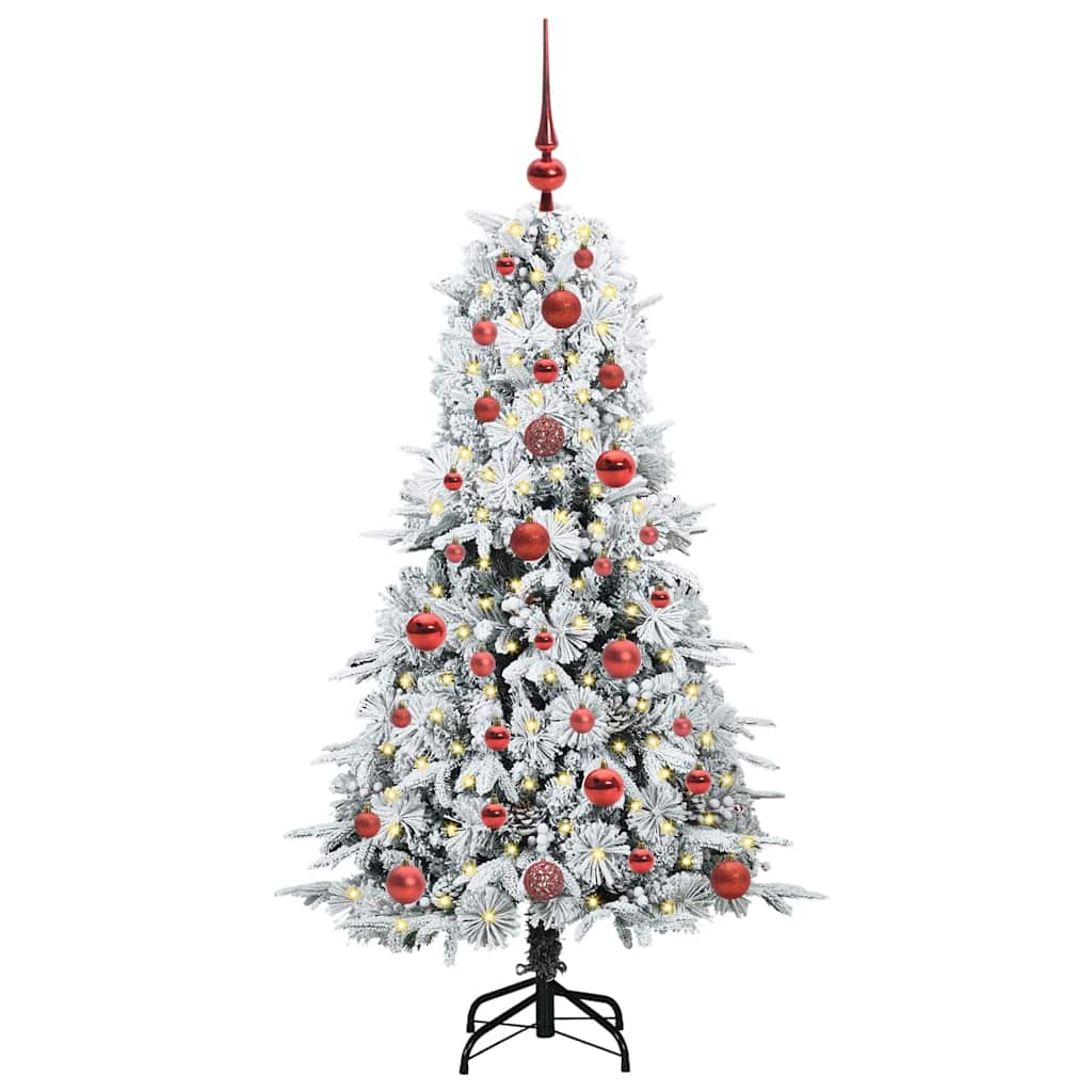 vidaXL Artificial Hinged Christmas Tree White 120 cm PE and PVC - 51360