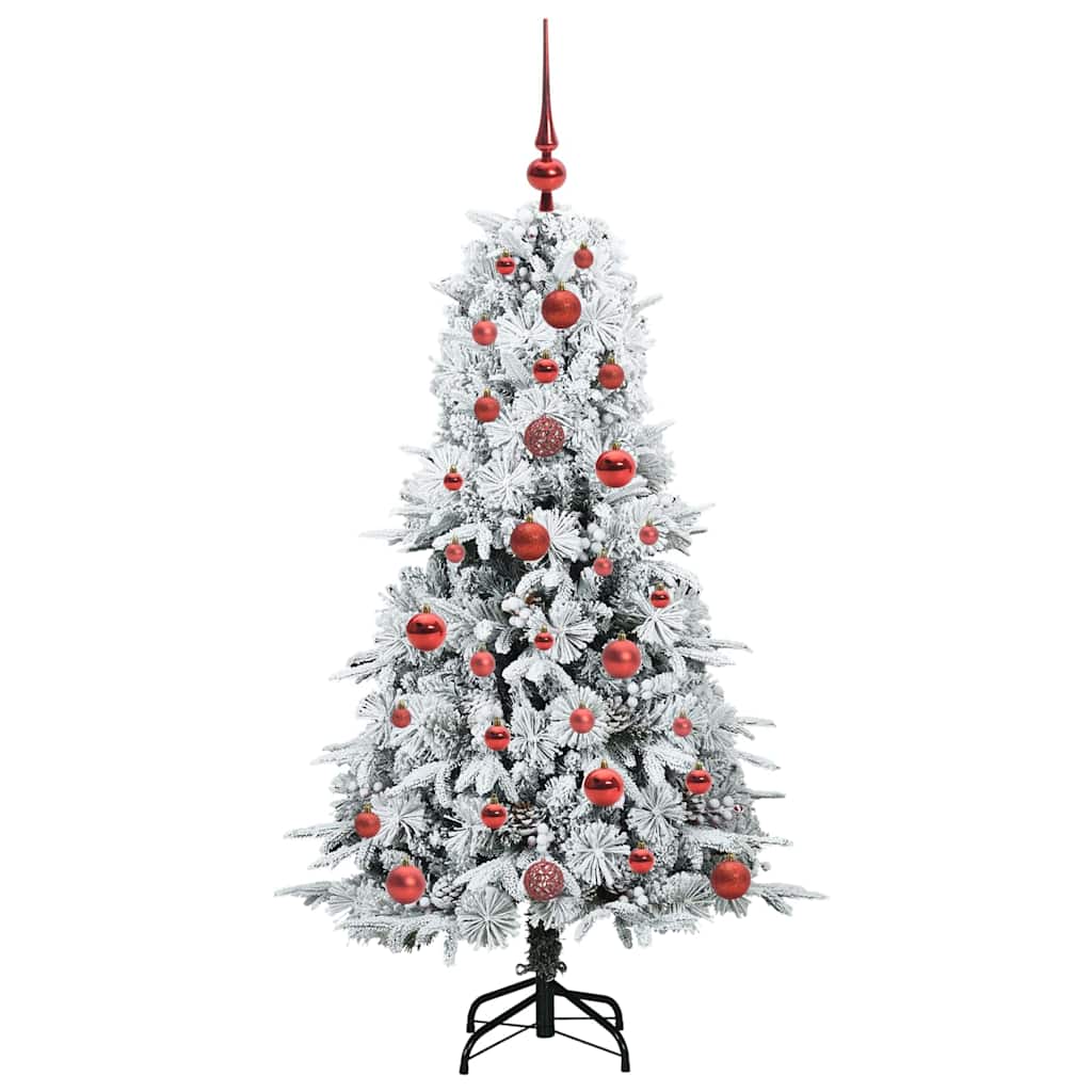 vidaXL Artificial Hinged Christmas Tree White 120 cm PE and PVC - 51360
