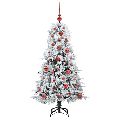 vidaXL Artificial Hinged Christmas Tree White 120 cm PE and PVC - 51360
