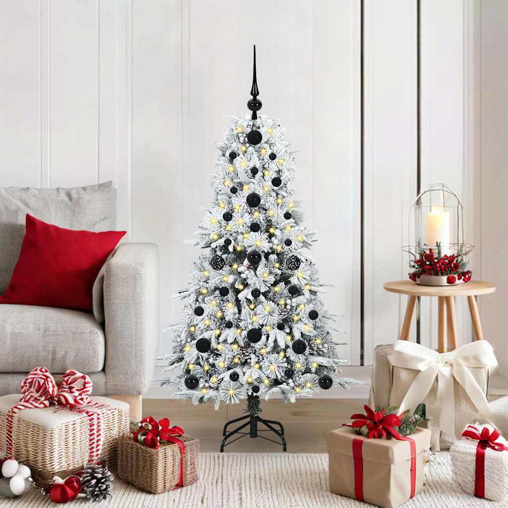 vidaXL Artificial Hinged Christmas Tree White 120 cm PE and PVC - 51364