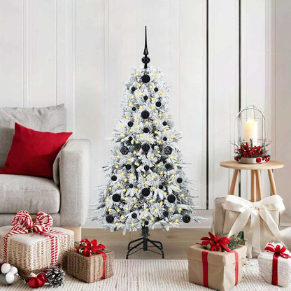vidaXL Artificial Hinged Christmas Tree White 120 cm PE and PVC - 51364