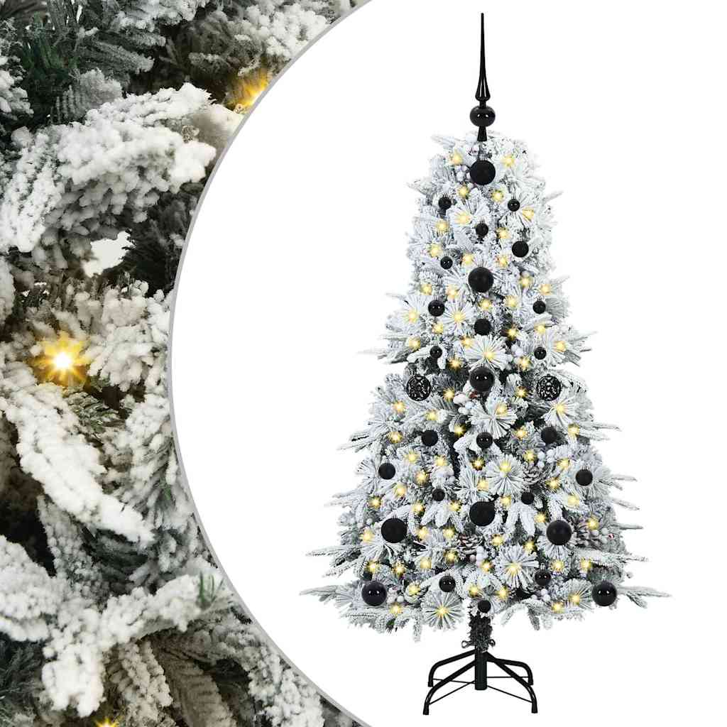 vidaXL Artificial Hinged Christmas Tree White 120 cm PE and PVC - 51364