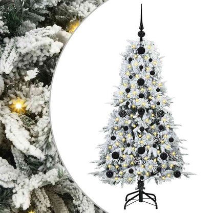 vidaXL Artificial Hinged Christmas Tree White 120 cm PE and PVC - 51364