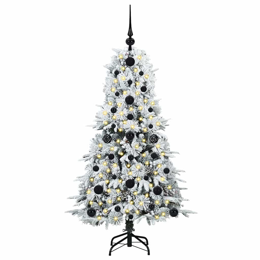 vidaXL Artificial Hinged Christmas Tree White 120 cm PE and PVC - 51364