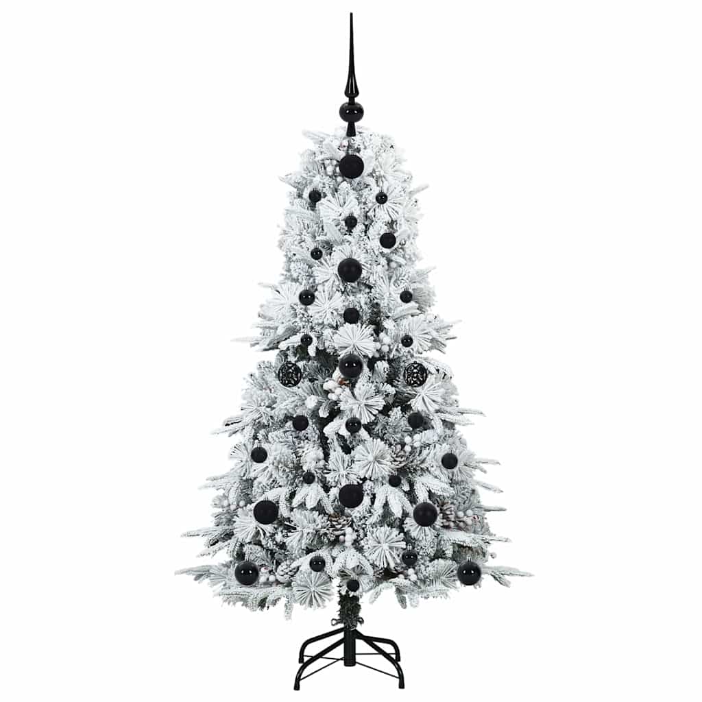 vidaXL Artificial Hinged Christmas Tree White 120 cm PE and PVC - 51364