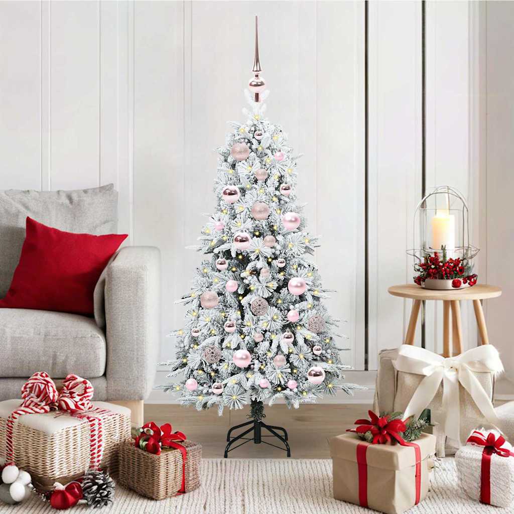 vidaXL Artificial Hinged Christmas Tree White 120 cm PE and PVC - 51366