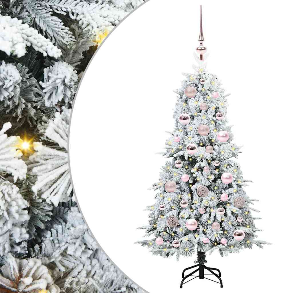 vidaXL Artificial Hinged Christmas Tree White 120 cm PE and PVC - 51366
