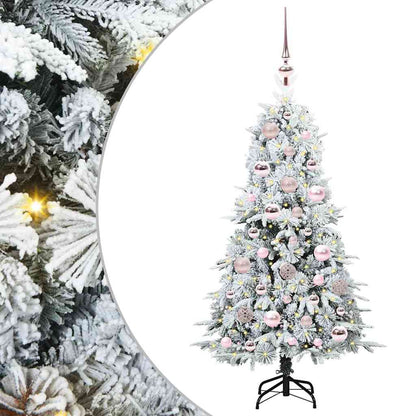 vidaXL Artificial Hinged Christmas Tree White 120 cm PE and PVC - 51366
